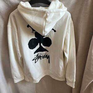 Stussy Club Crown Zip Sweatshirt Hoodie White